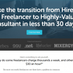 Double Your Freelancing Rate – Make the transition from Hired-Gun Freelancer to Highly-Valued Consultant in less than 30 days.