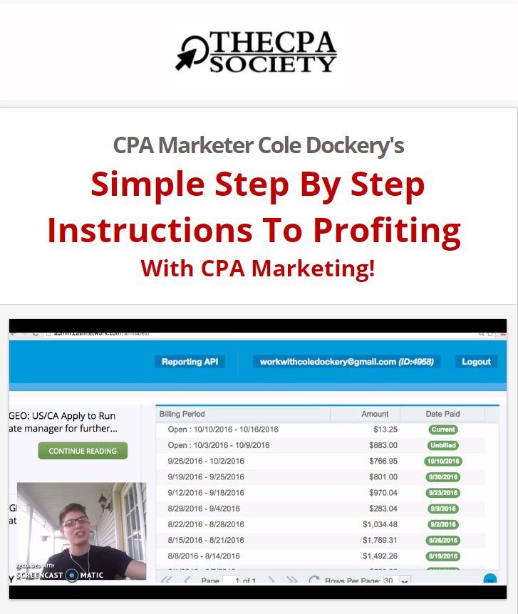 Simple Step By Step Instructions To Profiting With CPA Marketing!(The CPA Society) Simple Step By Step Instructions To Profiting With CPA Marketing!(The CPA Society)