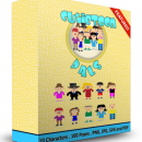 独特的卡通人物素材将单调的营销材料变成吸引眼球的促销活动，从而增加你的销售额。（CutieToon Pals）