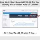 教您我是如何每天在Linkedin上工作20分钟而赚取$10万美元/年（The 20 Minute Work Day）