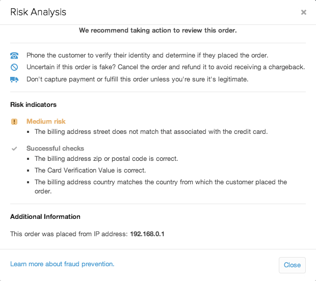 Shopify开店建站营销推广卖家平台后台中文指南 – Risk Analysis/风险分析 Shopify开店建站营销推广卖家平台后台中文指南 – Risk Analysis/风险分析