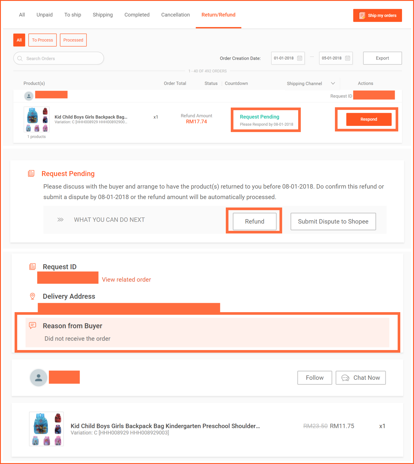 虾皮购物(Shopee电商平台)从商家帐号注册入驻卖家平台到运营教程 – 订单管理与售后 退款退货 虾皮购物(Shopee电商平台)从商家帐号注册入驻卖家平台到运营教程 – 订单管理与售后 退款退货
