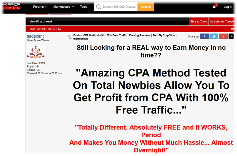 Amazing CPA Method Tested On Total Newbies Allow You To Get Profit from CPA With 100% Free Traffic...（CPA Instant Trigger）