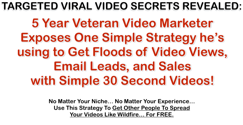 病毒式短视频营销推广系统 - 一步一步详细列出如何获得大量的流量、分享和电子邮件订阅者（Viral Video System）