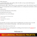 创建一个24小时自动运行的被动收入自动赚钱机器（Recurring Passive Profits）