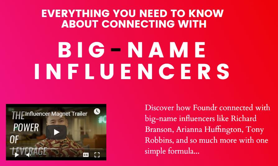 展示于您 找网红 找红人 找影响力大的人物 找知名人物的详细过程（Influencer Magnet）