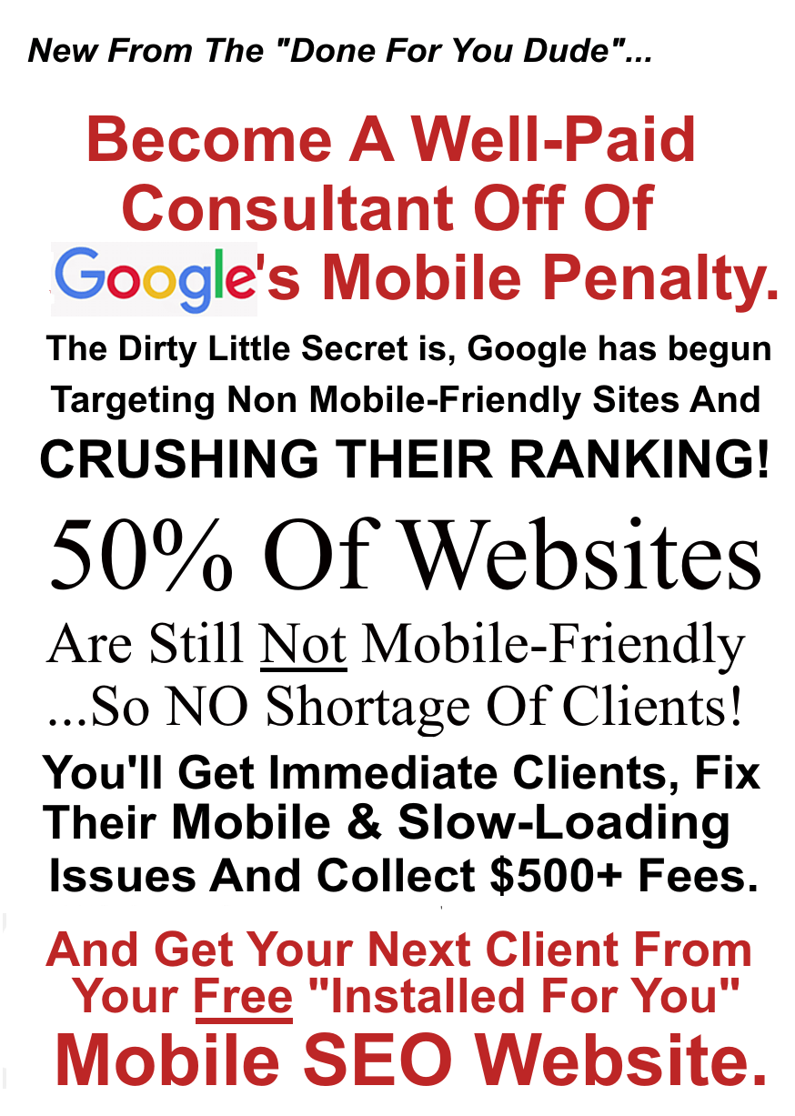 谷歌已经开始瞄准不支持移动设备的网站，并打破了它们的排名优势。（Dynamic Mobile SEO Dollars）