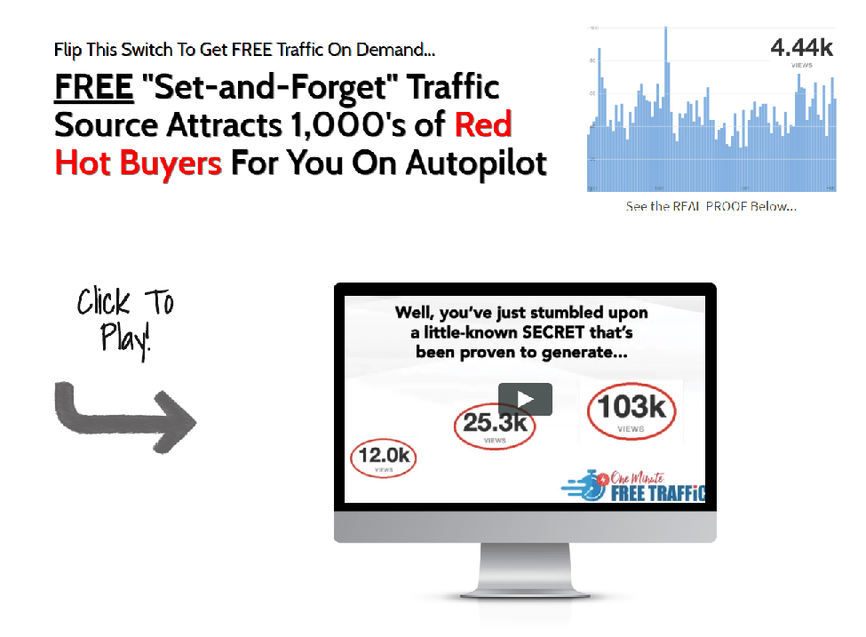免费的自动引流策略：Free set-and-forget traffic source attracts 1,000’s of red hot buyers for you on autopilot.（One Minute Free Traffic）