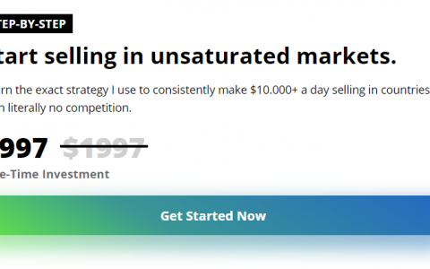 如果你已经在Dropshipping并有些经验，那么学习我使用的准确的战略，持续赚钱$10,000+每天！（Unsaturated Markets Blueprint）