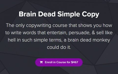 超棒的文案课程，等于直接从别人口袋里拿钱啊！（Brain Dead Simple Copy）